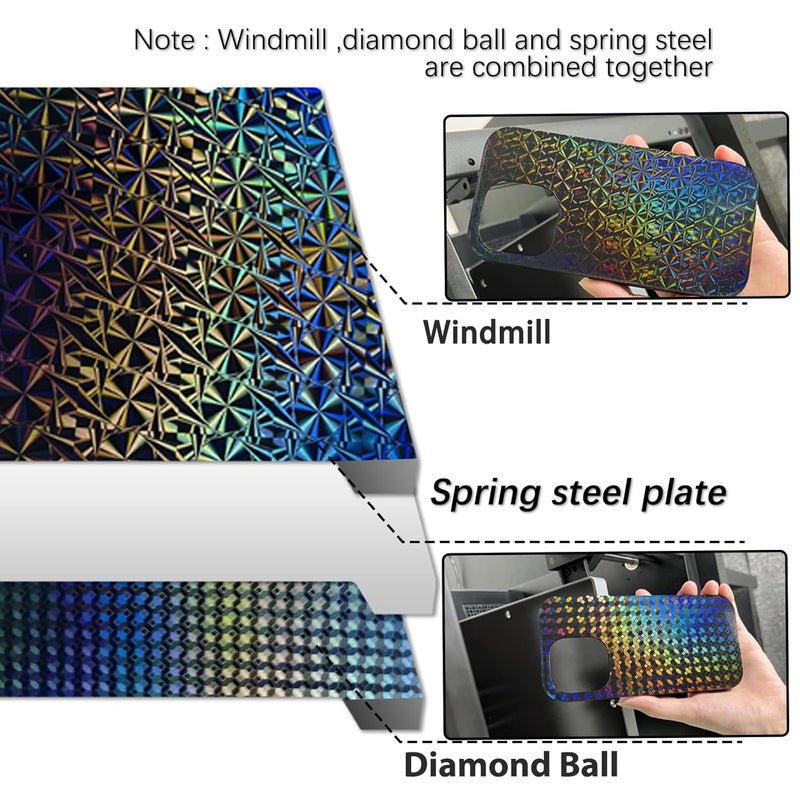 Wefuit Upgraded 235x235mm Diamond Ball+Windmill Smooth K1 K1C Build Plate,3D Printer Platform for Creality K1/ K1C/Ender-3 S1/Ender 5 S1/Ender 3 S1 Pro/Ender V3 KE/Ender3 V3 SE. - Image 2